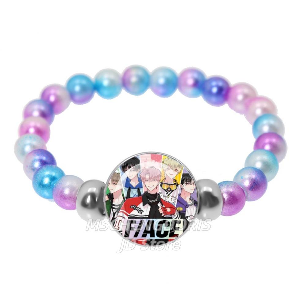 Tamon-kun Ima Docchi Anime Bracelet Fukuhara Tamon Anime Glass Cabochon Handmade Colorful Beads Bracelet Jewelry Charm Fans Gift