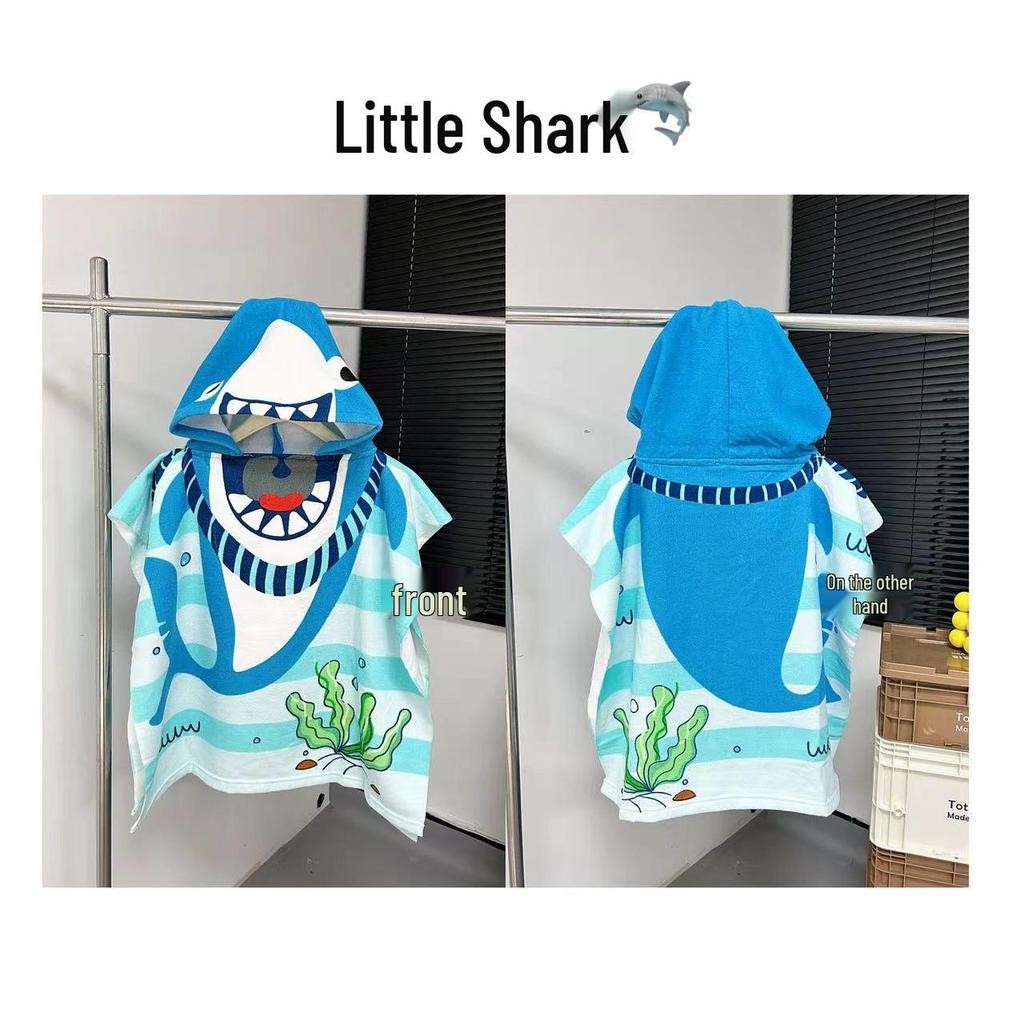 Adorable Cartoon Baby Bath Poncho - Soft, Skin-Friendly, Non-Shedding, Quick-Dry, Absorbent Towel