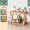 Bamboo Wood Trapezoidal Floor Flower Stand
