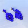 1 Pair Bohemian Floral Petal Tassel Acrylic Clip-On Earrings, High-End Piercing-Free Party Jewelry for Women