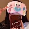 Cute Cartoon Plush Blackout Eye Mask for Women and Students - Relieve Eye Fatigue During Sleep in Autumn and Winter.