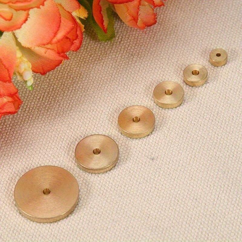 Leather Craft Tools 12Pieces Diameter 6mm-20mm Leather Brass Space Set DIY Round Line Marking Hand Craft Tools