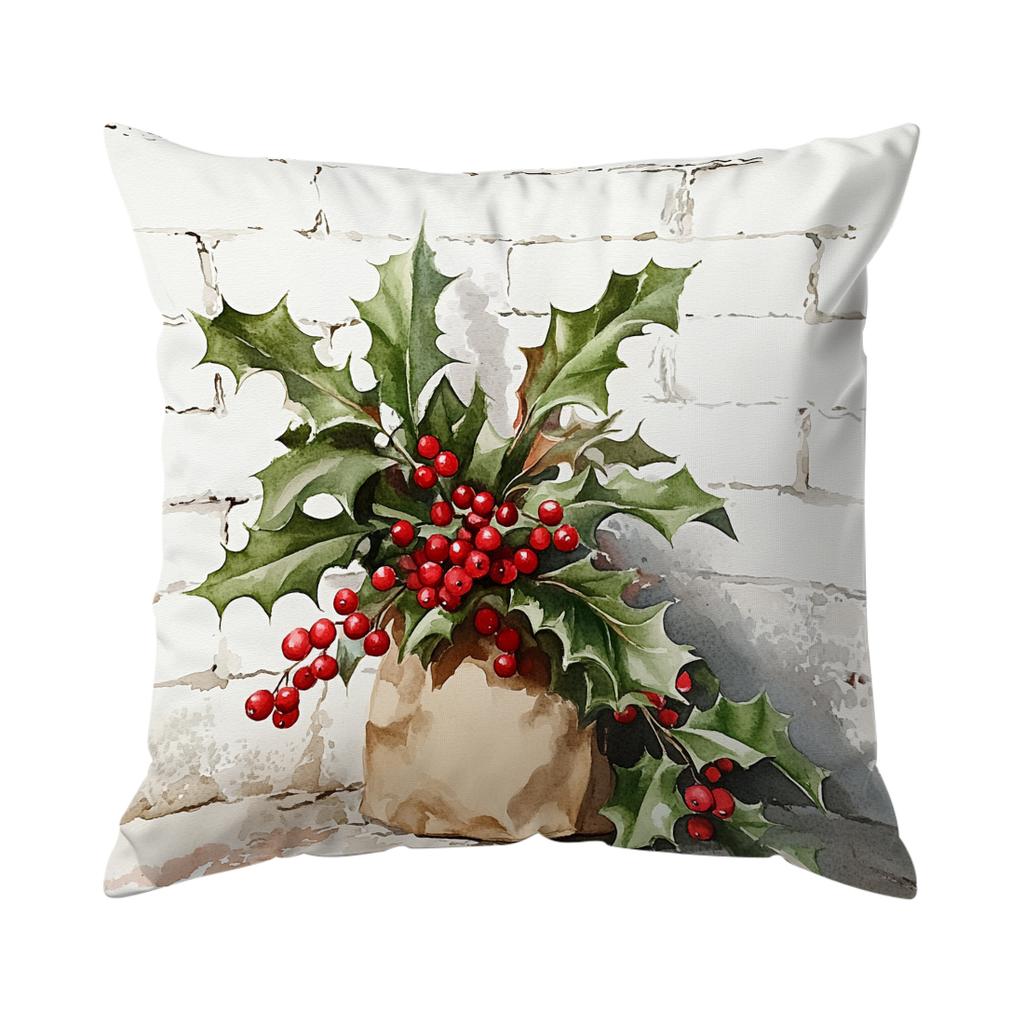 Vintage Christmas Decoration Pillowcase Bedroom Sofa Cushion Cover 100% Polyester Living Room Cushion Pillowcase Home Decor