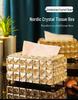 Nordic Style Crystal Tissue Box for Living Room Dining Table