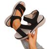2025 summer new large size foreign trade women's sandals casual fashion Velcro platform low heel flat Roman sandals women