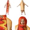 Fun And Vibrant Hot Dog Costume Jumpsuit For Halloween Stage Performances