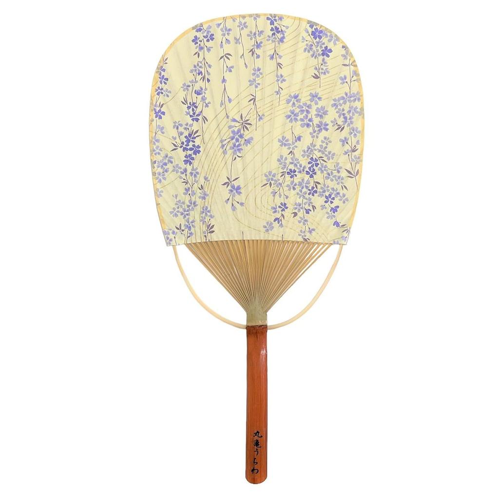 5 Sense Marugame Uchiwa (Various Patterns) Made Japan (Purple Weeping Cherry Blossom)