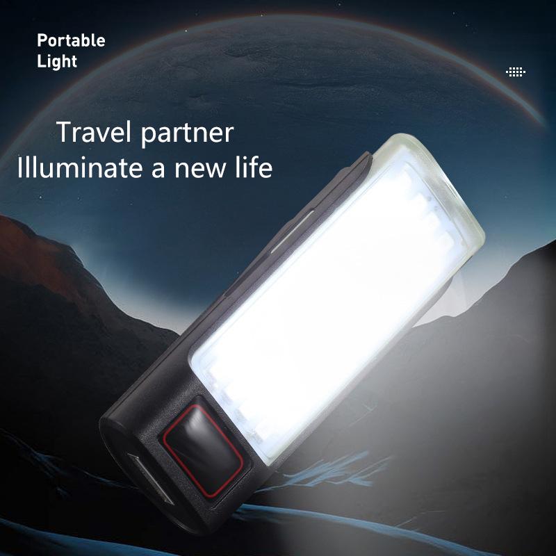 Rechargeable Mini Led Flashlight Worklight Keychain Light Camping Lamp Easy To Carry Multiple Lighting Modes Waterproof Material