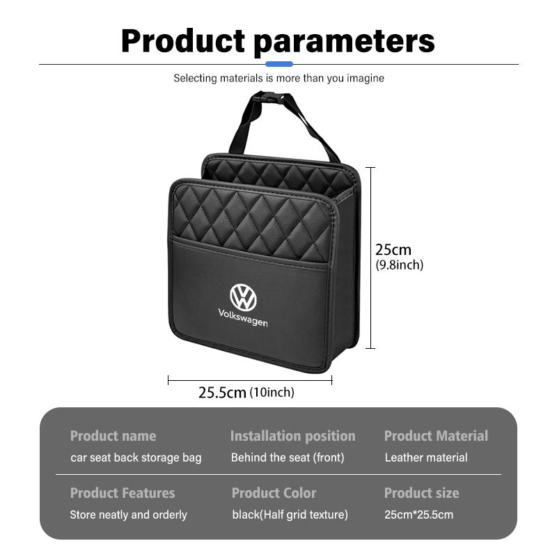 For Volkswagen VW Car Backrest Storage Bag Seat Back Organizer Pocket Suspension Polo Jetta Sagitar Magotan Passat B5 B6 B7 CC zg8