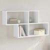 VidaXL Wall Shelf White 100x20x53 Cm Engineered Wood, Floating Shelf, Wall Display Shelf, Panel 848017