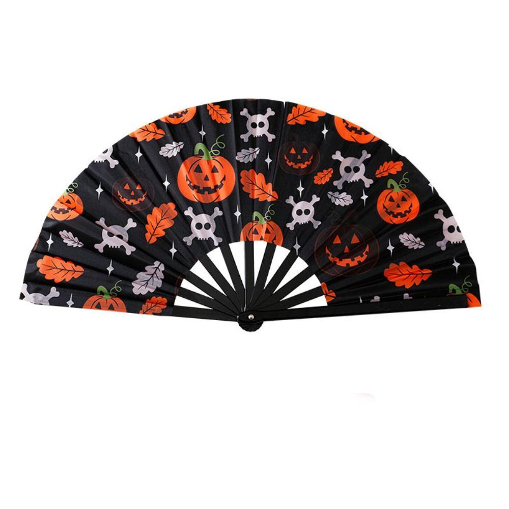 Durable Halloween Folding Fan 33cm Rave Dance Fan Kung Fu Folding Fan Halloween Party
