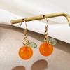 Fashion Earring Women Orange Fruit Drop Hanging Earrings for Teen Funny Girls Female Earrings Jewelry Accessories