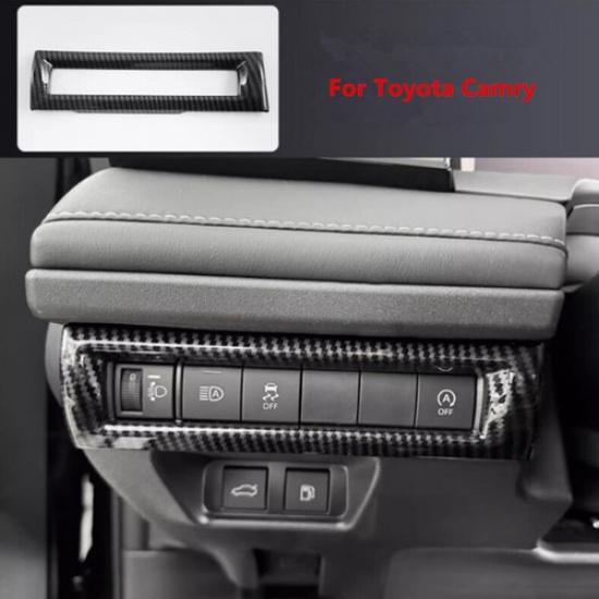 Carbon Fiber Headlight Button Switch Cover Trim For Toyota Camry 2024 2025 2026