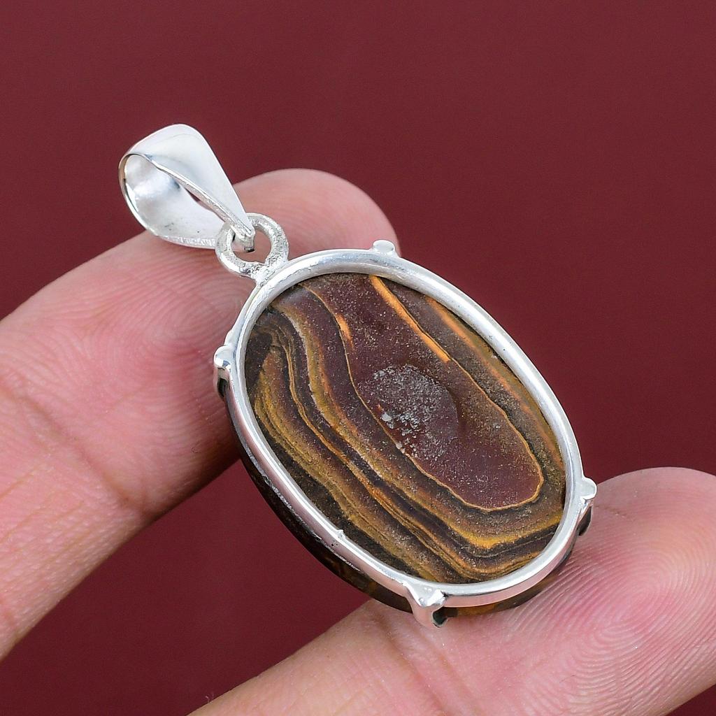 Ethopian opal in boulder opal pendant very pretty gemstone jewelry handmade pendant 925 sterling silver pendant unique pendant gifts for mom