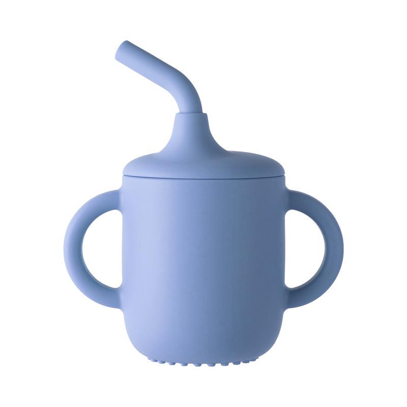 Silicone Straw Baby Cup with Printable Pattern, Food-Grade, Small Capacity