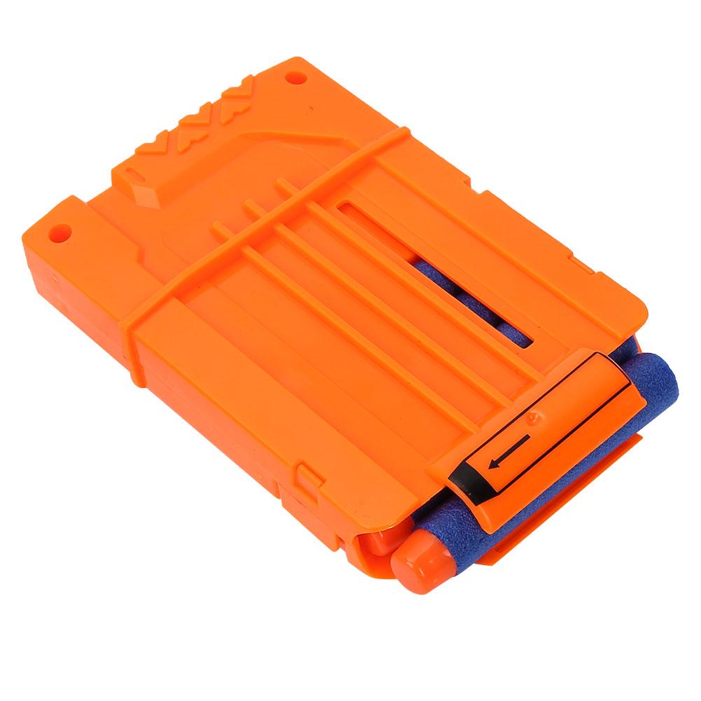Soft Clip Plastic Cartridge Magazine Toy (5 Transparent Orange)