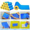 2 Rolls Pre-Adhesive Masking Film Painter's Plastic Film with Tape Plastic Sheeting Automotive Paint Masking Film Assorted Automotive
