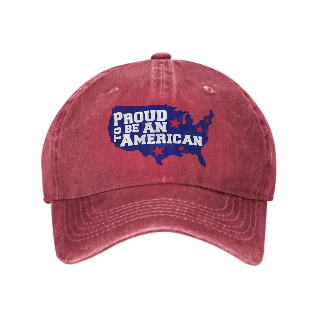 Stolz darauf, ein Amerikaner zu sein Passform Unisex Damen Baseballkappen Used Gewaschene Kappe Vintage Outdoor Alle Jahreszeiten Reise Verstellbare Mütze
