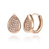 ELLE Jewelry 14K Water Drop Point One-Touch Earrings (Gold Pin) ELGPEE409