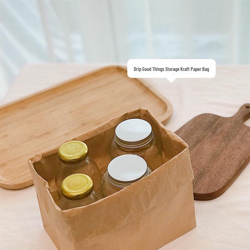 Sac Cadeau & Rangement en Papier Kraft Biodégradable – Emballage Épais pour Aliments & à Emporter