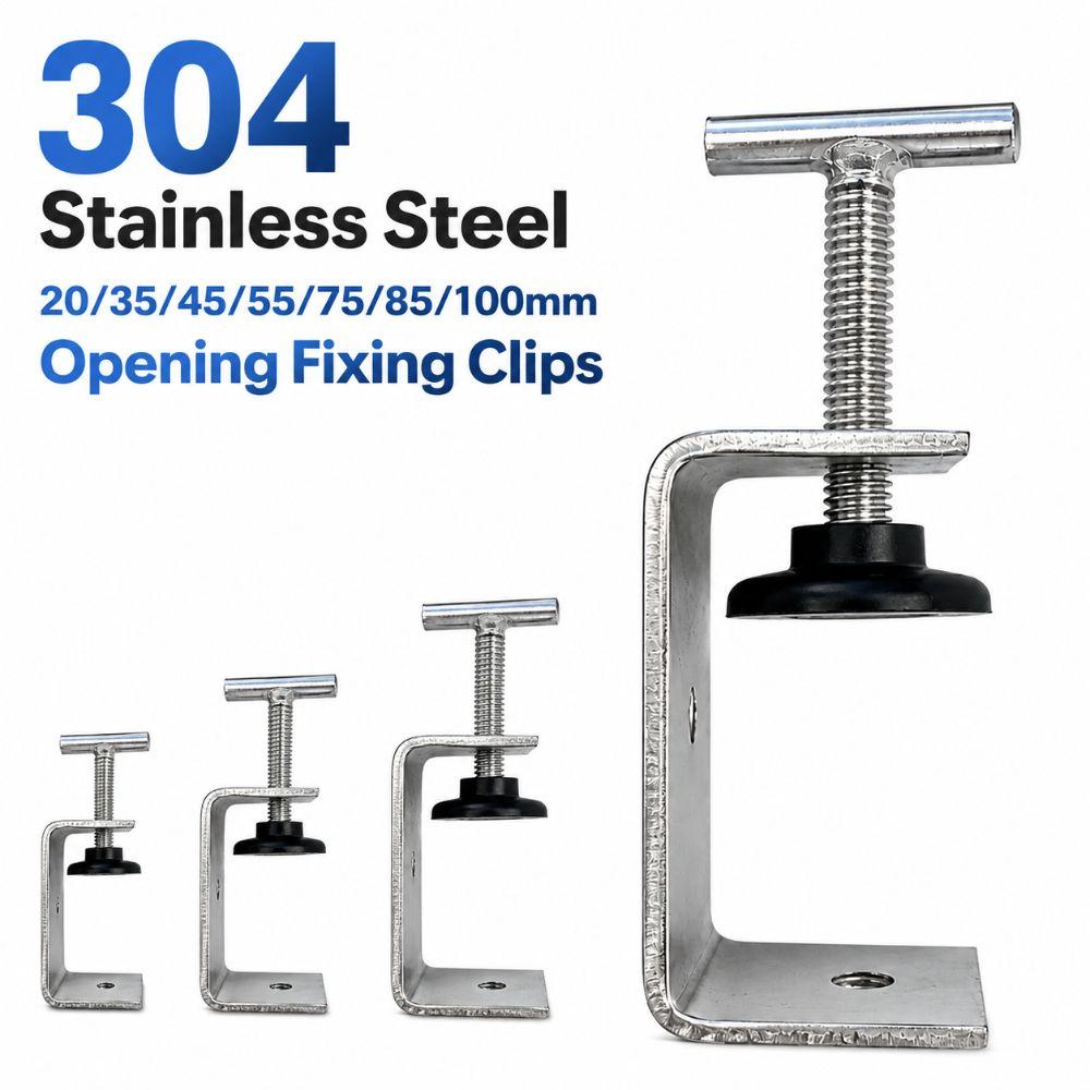 304 Stainless Steel Square Clamp Woodworking Fixing Clips  Multi-purpose Fastening Tools