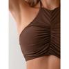 2026 Halter Wrinkled High Neck Female Swimsuit High Waist Bikini Women Swimwear Two-pieces Bikini set Bather Bathing Suit Swim