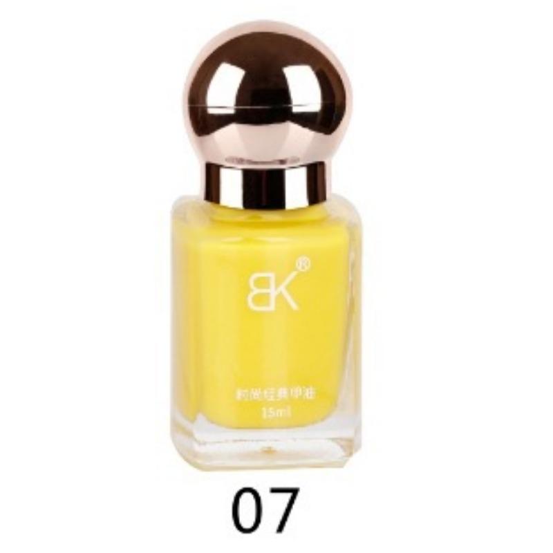 Color Nail Polish No Bake Oily Lasting Non-peelable Large Capacity Nail Care Nude Color Square Bottle 15ml