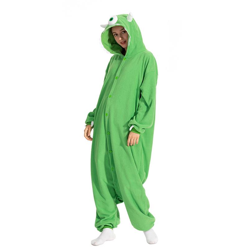 Monsters University Mike Wazowski Cartoon Onesie Pajamas - Christmas Edition