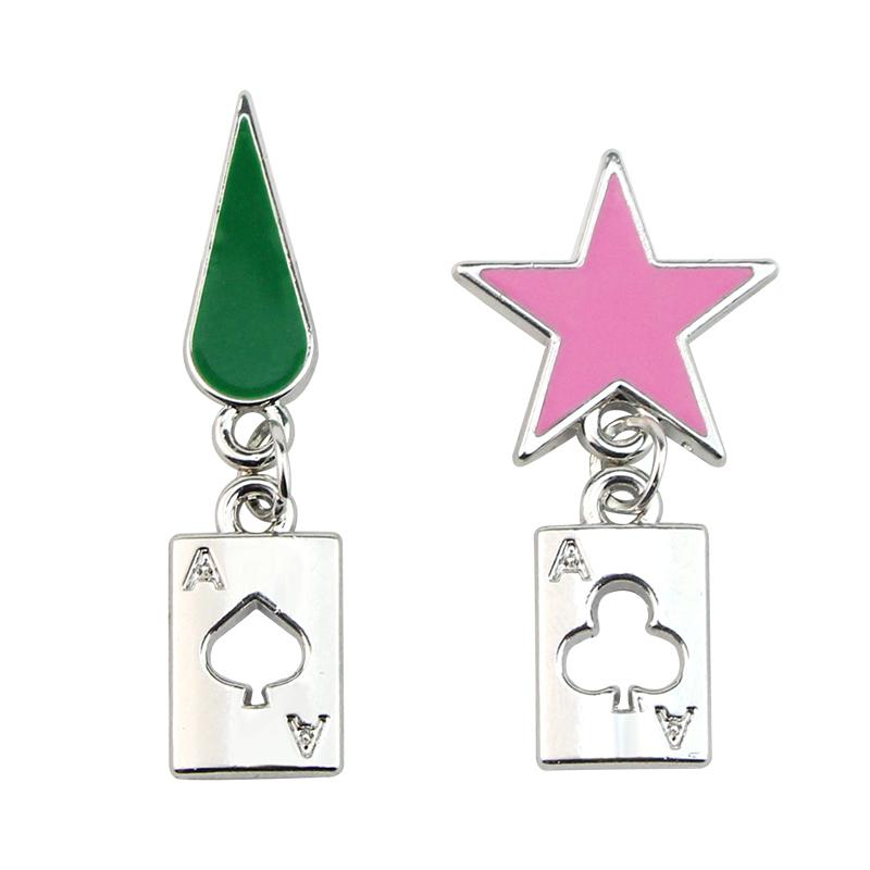 Anime Hunter X Hunter Clip-Ohrringe für Frauen Männer Red Water Drop Ketten Stud Kurapika Kurta Cosplay Ohrringe Schmuck Geschenk
