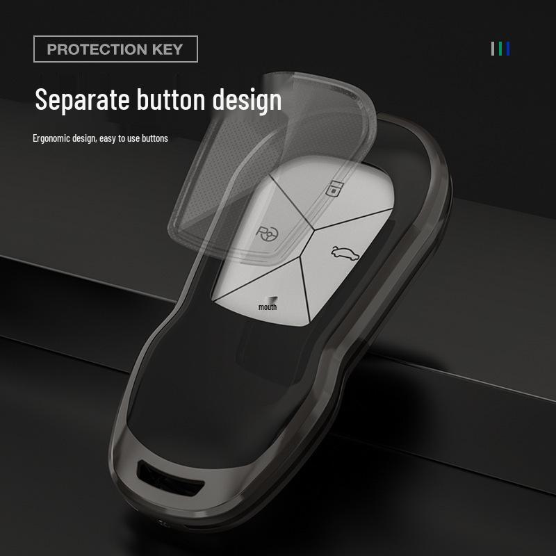 Xpeng P7/G3 Key Case: Premium Zinc Alloy Key Cover with Buckle (2020 Model)