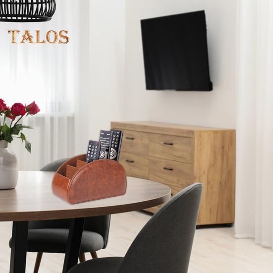 Remote Control Holder Storage Box with 5 Compartments Large Capacity Remote Control Storage Organizer Pen Holder