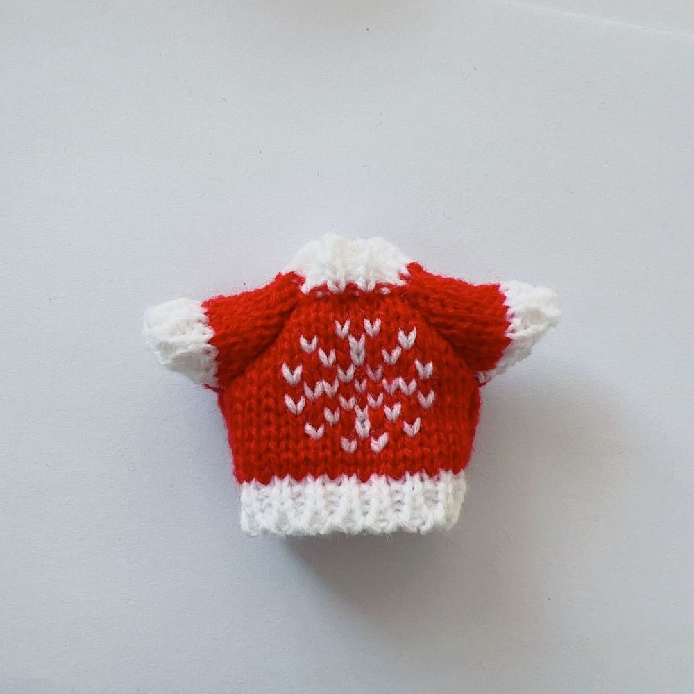 White/Red/Green Dolls Sweater Christmas Style Plush Doll's Clothing for 16cm/17cm Bjd Doll