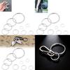 Metal Keychain Rings With Double Loop Nickel Finish For Key Holder Collection