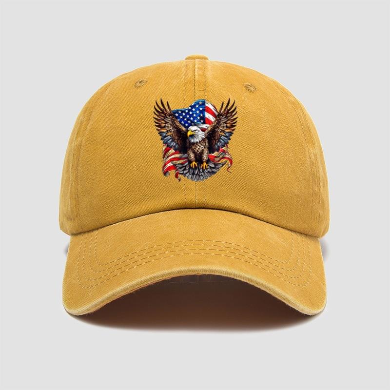 Eagle Flag Printed Baseball Cap, Versatile Style for Both Men and Women, Suitable for Daily Shopping and Travel