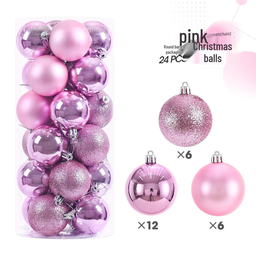 36 Electroplated Plastic Christmas Ball Ornaments for Tree and Window Decoration