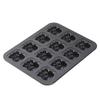 Cow Shape Muffin Pan 12-Cavity, Non-Stick Animal Cake Mold for Baking - Durable Carbon Steel Bakeware