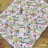 Gold-Stamped Japanese Style Cotton Fabric: Peacock Plum Blossom Pattern for Cheongsam, Hanfu, Tang Suit