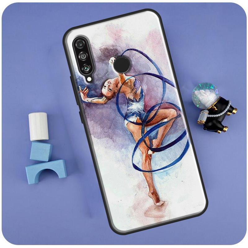 Gymnastics Oil Painting For Huawei Nova Y70 Y91 Y90 Y60 Y61 Y72 Y73 3i 7i 8i 11i 12i 9 10 SE P20 P30 P40 Lite Case