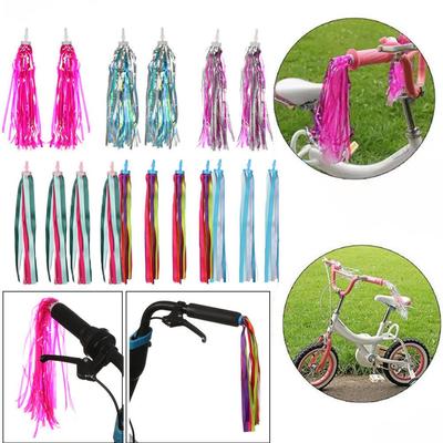 Borlas para manillar de triciclo para niños, niñas y niños, serpentinas con borlas, decoración para bicicleta