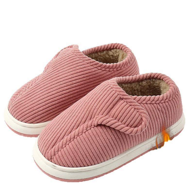 In autumn and winter, the elderly special cotton slippers with velvet high bag and warm beef tendon thick bottom non-slip home cotton shoes