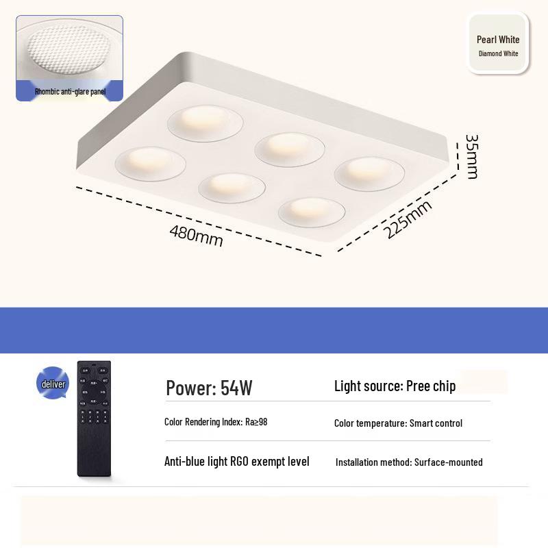 Oeny Six-Head Full Spectrum Surface Mount Downlight