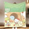 character IP Sumikko Gurashi Throw Soft Coral Fleece Blanket 310gsm Fluffy Warm Throw for Sofa Bed Couch Bedroom Decor