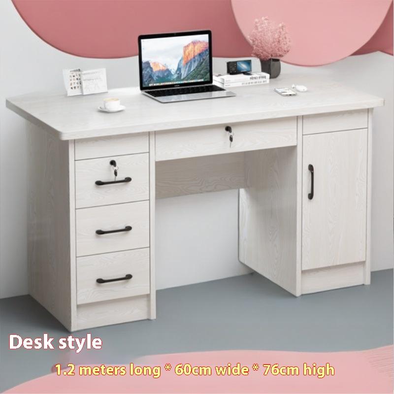 Massivholz Schreibtisch Computertisch Schreibtisch Ökologisches Brett Einzelperson Mitarbeiter Schreibtisch Heimgebrauch mit Schublade und