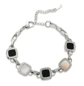 Stainless Steel Heart-shaped Ladies Elegant Bracelet For Women Crystal Bangle
