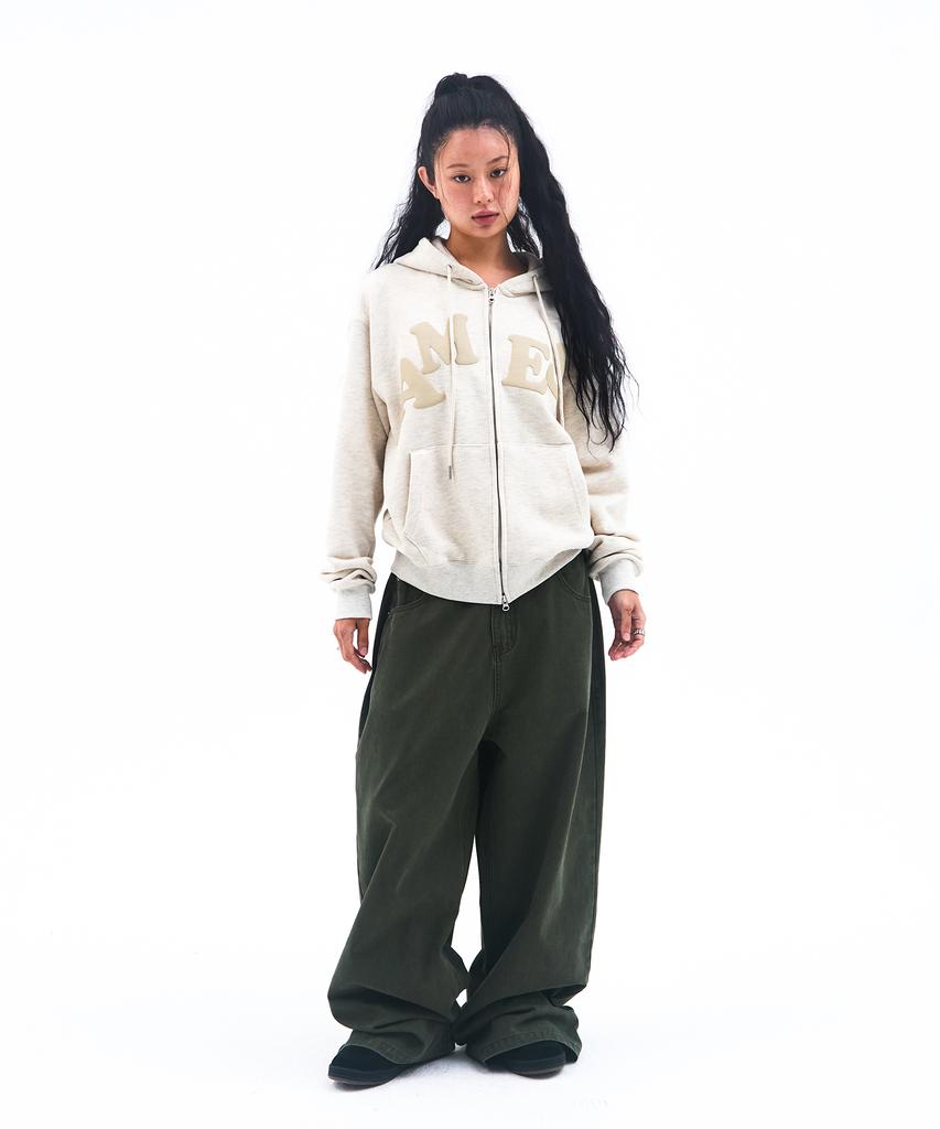AMES-WORLDWIDE Overfit Cotton Pants Khaki