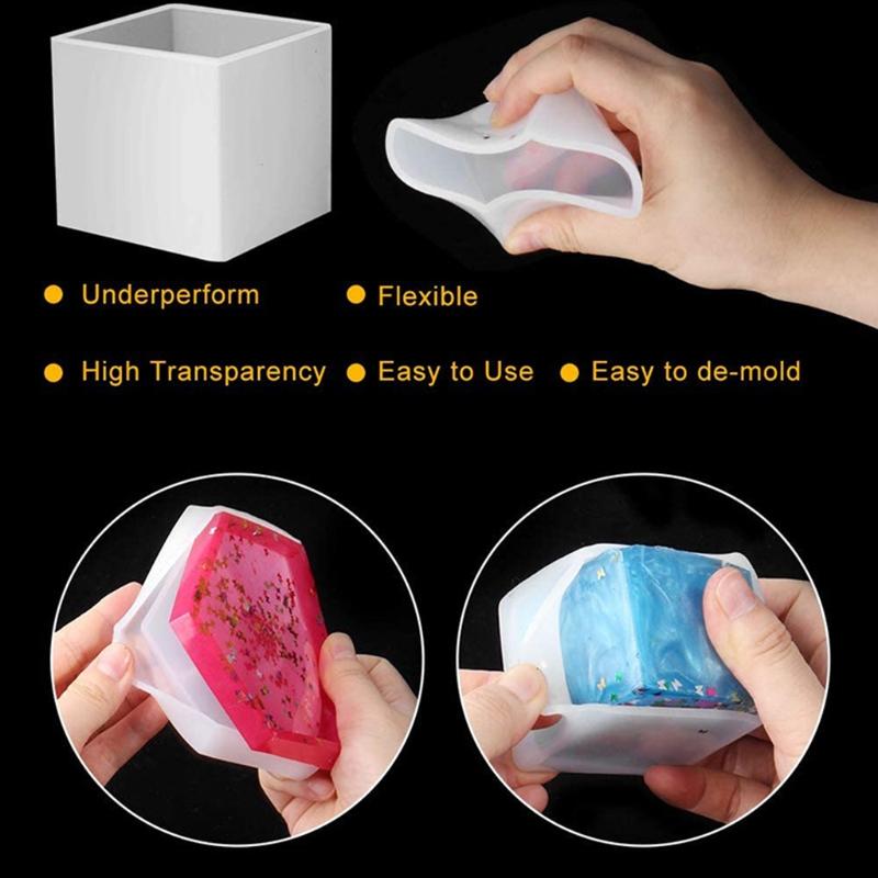 Resin Silicone Molds Round Hexagonal Coaster Epoxy Molds Resin Casting Molds for Making Coasters DIY Resin Artwork