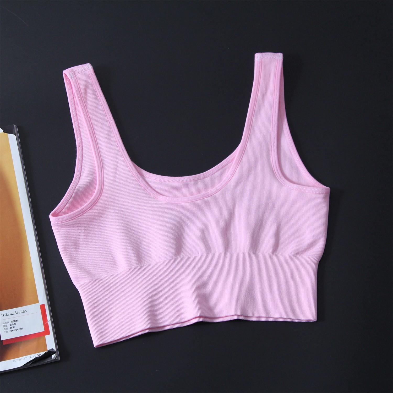 

Yoga Non-Padded Shoulder Stretch Vest Sports Underwear XL розовый