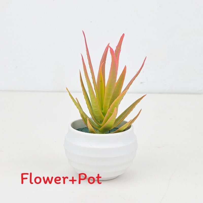 Succulent Aloe Vera Simulated Green Plant For Home And Office Table Decor