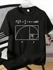 Unisexs Fibonacci Golden Ratio Math Graphic Tee Crew Neck Short Sleeve Casual T Shirt Science Math Student Teacher Summer Wear