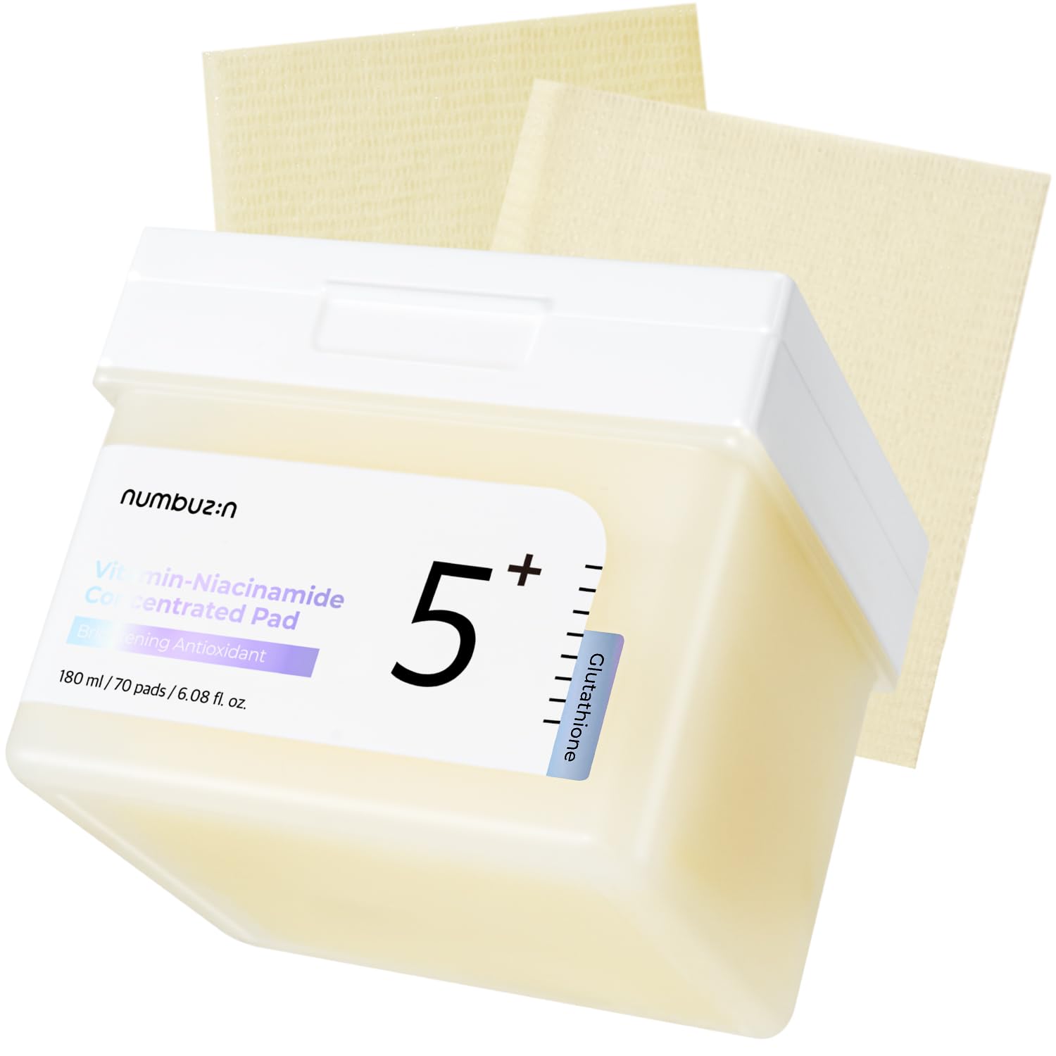 

Numbuzin 5 White Pearl Glutathione C Film Pad 70 sheets Toner Korean Cosmetics Skincare